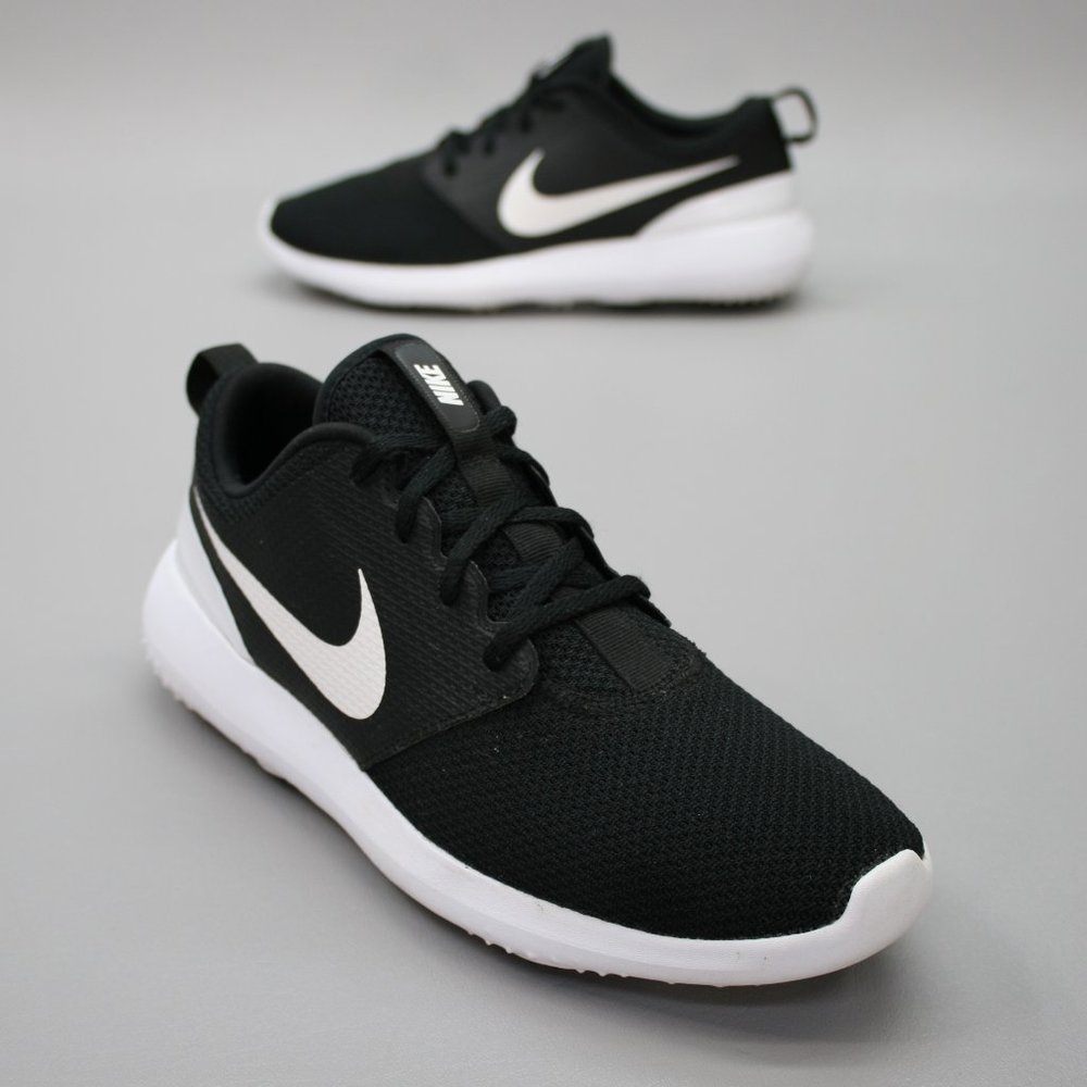Nike Men's 8.5 Roshe G Golf Spikeless Shoes Black White Oreo Sneakers -AA1837-00